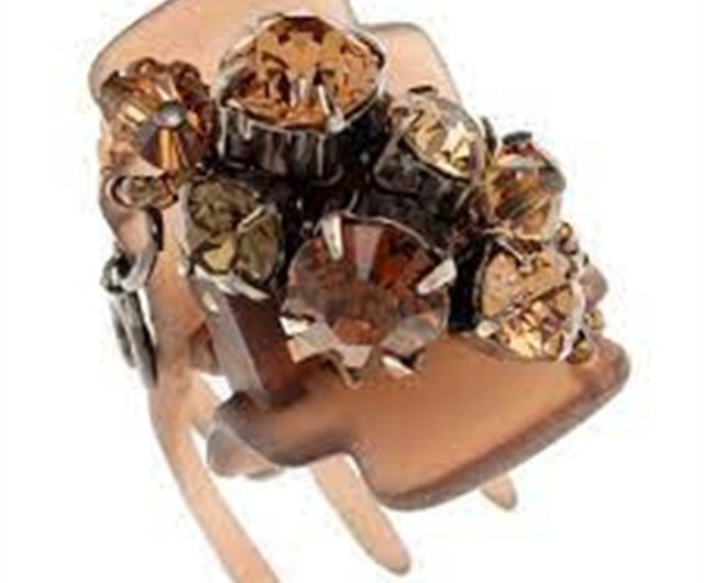 COMPLEX BIZ Gemstone Collector Series_Classic Micro-luxury Sweetheart Clip  (Caramel Color)