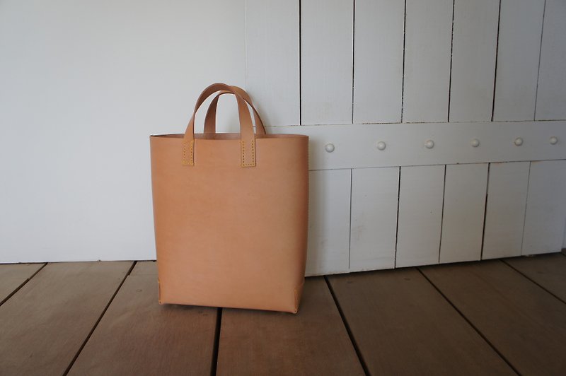 Short handle work bag - Handbags & Totes - Genuine Leather Brown