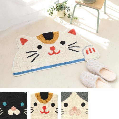 Moonstar House 星月屋 【現貨】【預訂】印度製 半圓動物地毯 - 貓貓系列