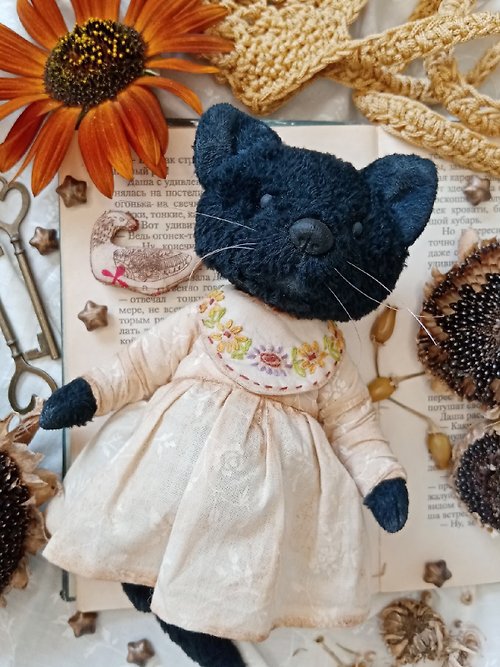 Doll and Teddy bear Artist teddy black cat