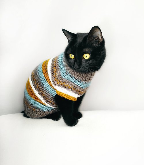 StylishCatDesign Cat apparel Cat sweater Knitted clothes for pets jumper for cats dog sweater