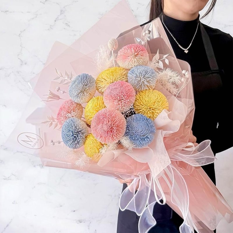 Make a wish夢幻彩虹泡泡擴香花束(贈送5ml香氛油) - 乾燥花/永生花 - 植物．花 紫色