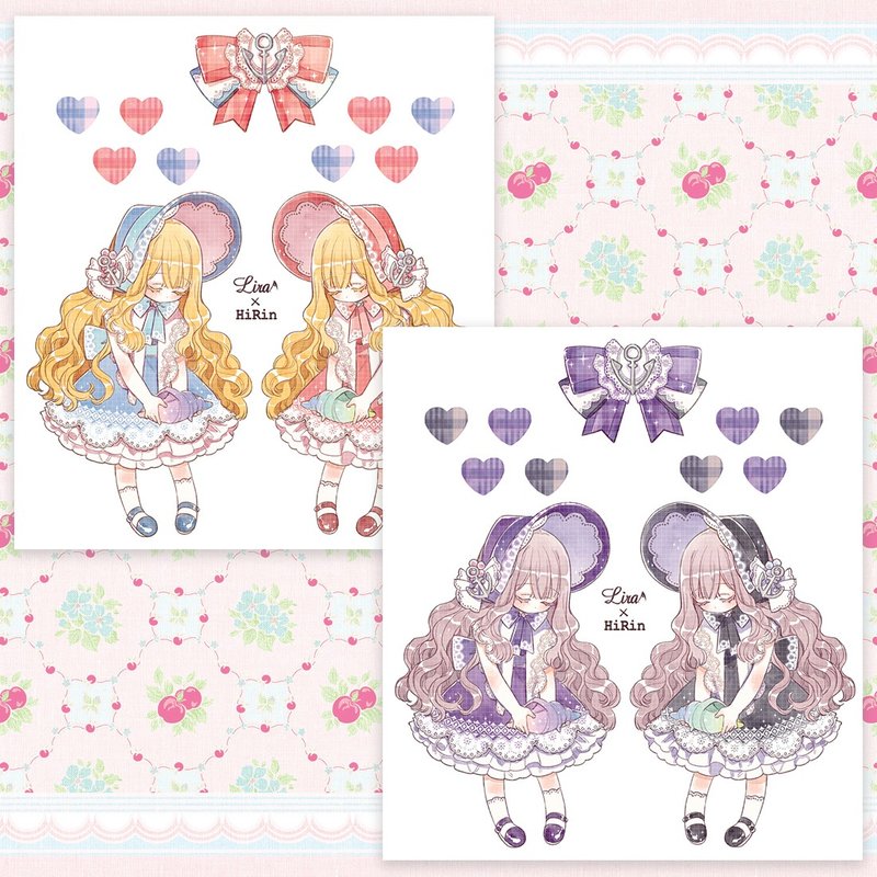 sailing girl - cute girl sticker (hirin) - 貼紙 - 紙 多色