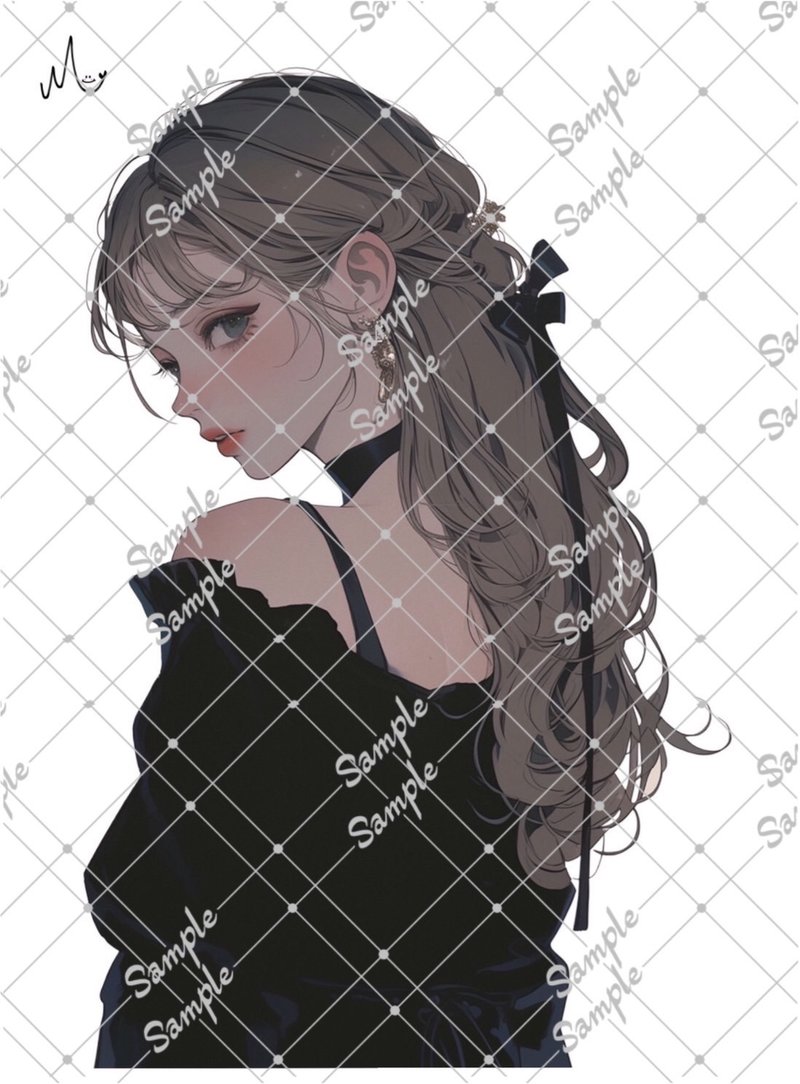 オリジナル人物ステッカー9月新作 - 貼紙 - 紙 