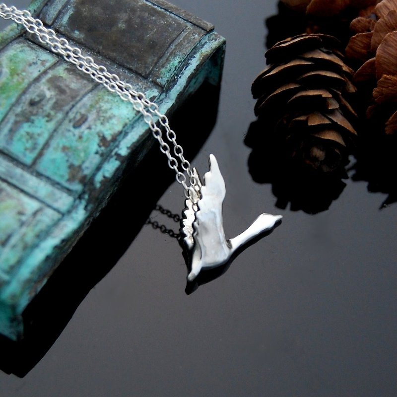 Flying Goose (Silver Necklace) - Necklaces - Sterling Silver 