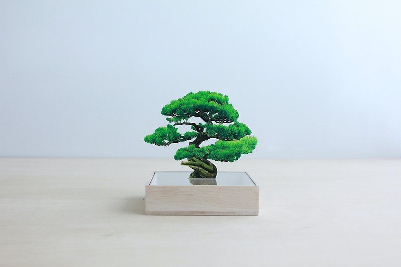 bonsai pine mini - ของวางตกแต่ง - อะคริลิค สีเขียว