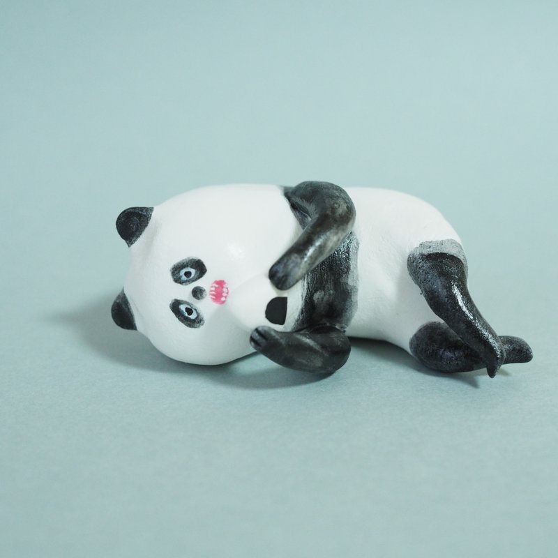 Rice ball panda - 公仔/玩偶 - 黏土 白色
