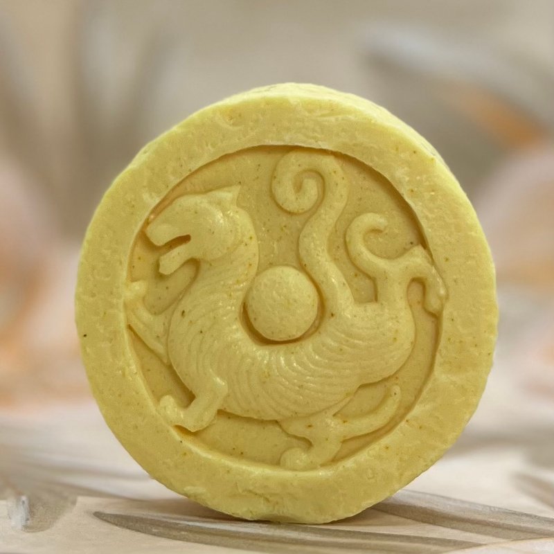 草本古風神獸平安皂(白虎) 草本手工皂 植物萃取搭配精油香氛 - 肥皂/手工皂 - 其他材質 多色