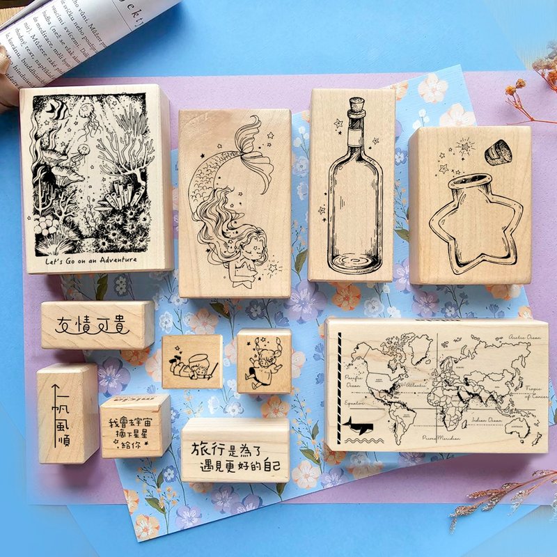 A Floating Star - Maple Stamp Set - ตราปั๊ม/สแตมป์/หมึก - วัสดุอื่นๆ 