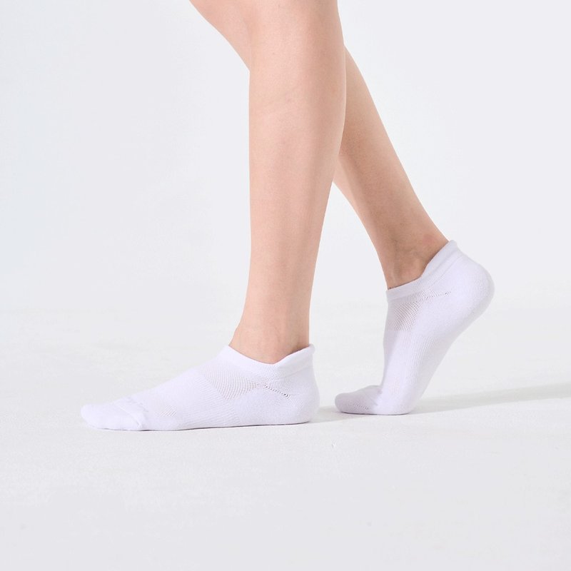 Back pillow breathable arch ankle socks / white (M, L)-MIT antibacterial sports socks - Socks - Cotton & Hemp White