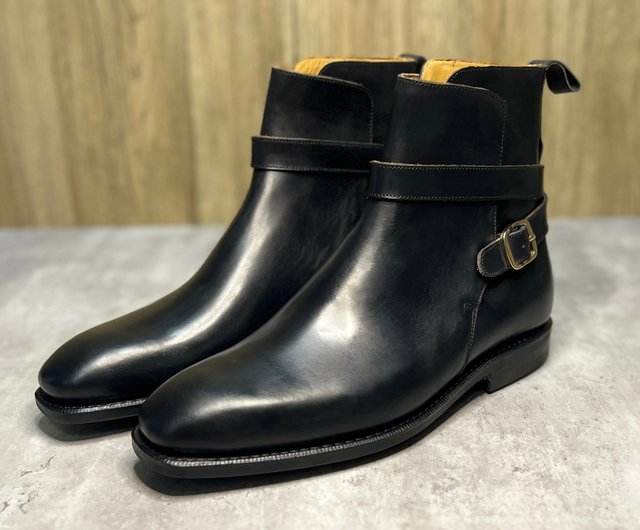 固特異手工真皮馬靴Jodhpur Boots 扣帶馬靴焦特布爾靴可客製- 設計館