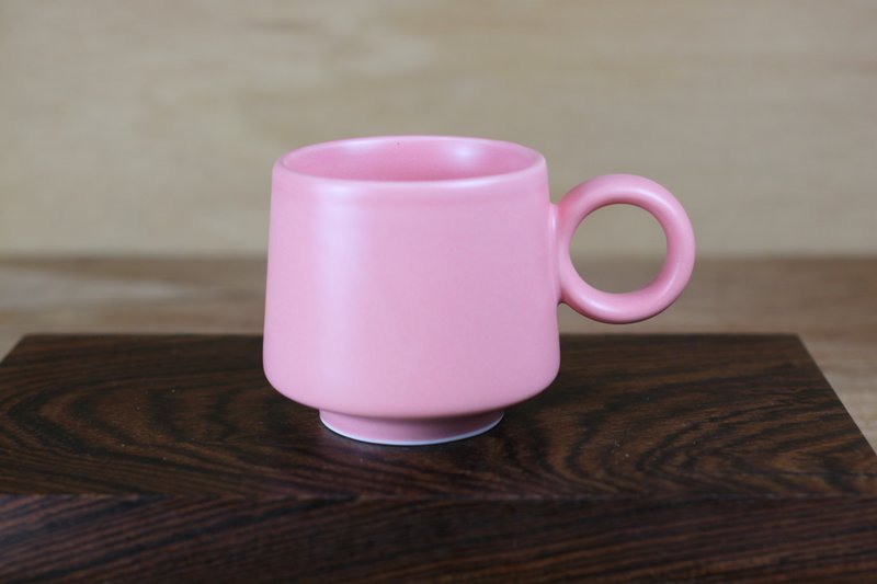 [Thank you teacher] Pink Bubble Coffee Sharing Cup Natural Glaze Small Rim Cup Made in Taiwan Yingge - Mugs - Porcelain 