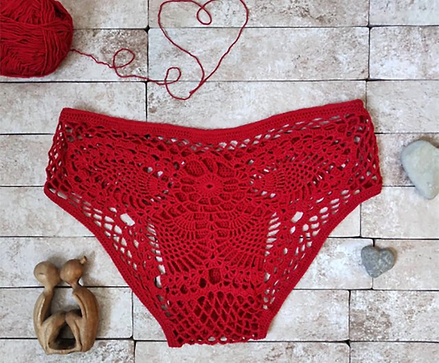 Lace Butterfly Lingerie for men, Crochet Underwear - Shop