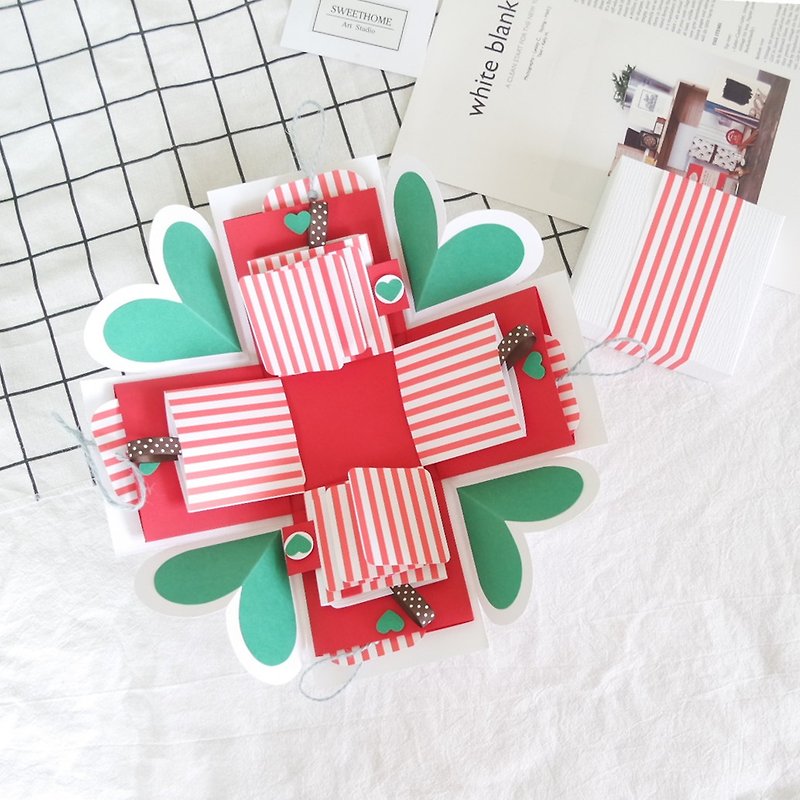 Sweet Home 禮物盒卡片－聖誕限定版 －手工卡片/爆炸盒子/情人節 - 卡片/明信片 - 紙 