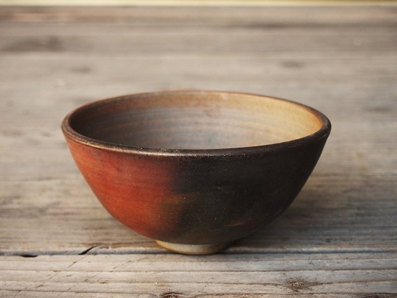 日本岡山備前 陶器 陶碗（大）m1-024 - 碗 - 陶 咖啡色