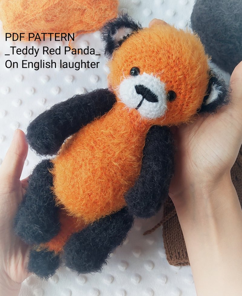 Red Panda Amigurumi Crochet Pattern/ Stuffed animal plush toy/ Crochet red panda - 手工藝教學/工具書 - 其他材質 