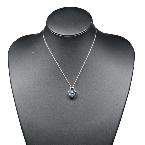 美品 ティファニー ネックレス ハートロック リターントゥ シルバー 925 TIFFANY&Co. ティファニーリターントゥティファニー・ハート