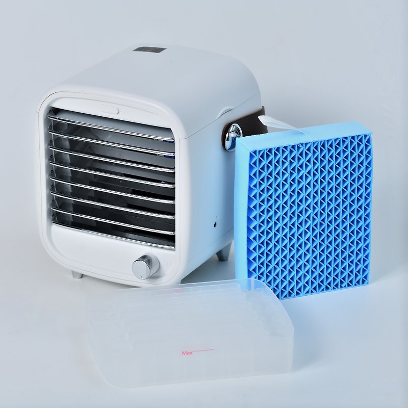 ROOMMI Mini Air Conditioner Ice Cooling Fan Accessories Plus Purchase Area [Wet and Cheap] - พัดลม - วัสดุอื่นๆ ขาว