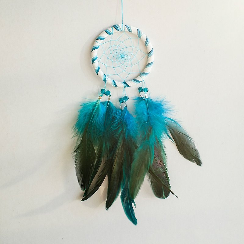 Refreshing blue collocation-Dreamcatcher finished product-Valentine's Day gift for boyfriend - ของวางตกแต่ง - วัสดุอื่นๆ 