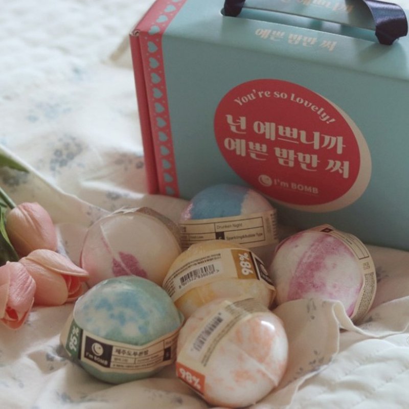 [Birthday gift] Double bath ball/bath ball gift box set (with exquisite gift box)-I'mbomb - ครีมอาบน้ำ - สารสกัดไม้ก๊อก หลากหลายสี