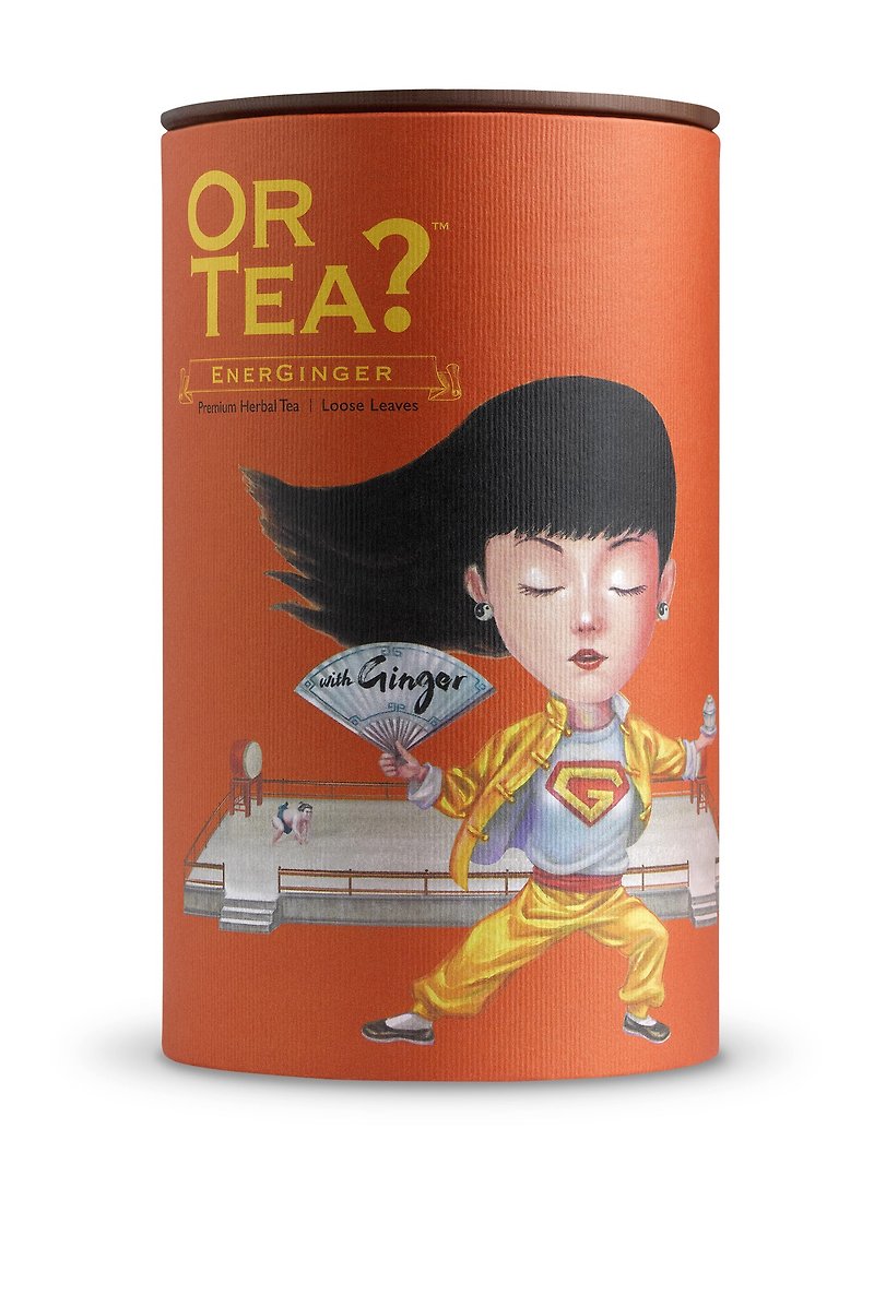OR TEA？ -  EnerGinger紙キャニスター - お茶 - 紙 オレンジ