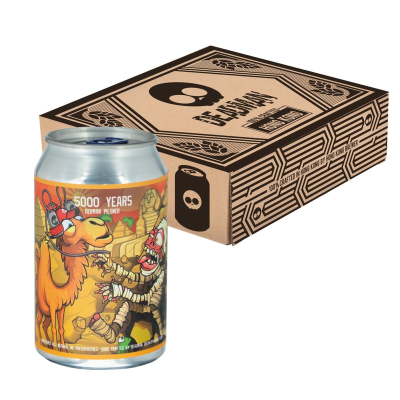 【Hong Kong Craft Beer】5000 Years - Pilsner 330ml x 24 full case - แอลกอฮอล์ - โลหะ 