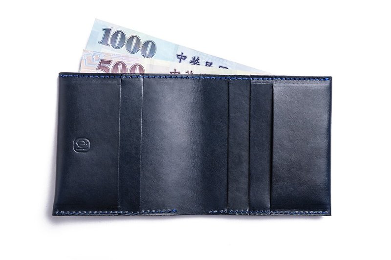 [Graduation Gift] City Series Wallet Navy Blue│Gift Exchange│Gift Recommendation - Wallets - Genuine Leather Blue