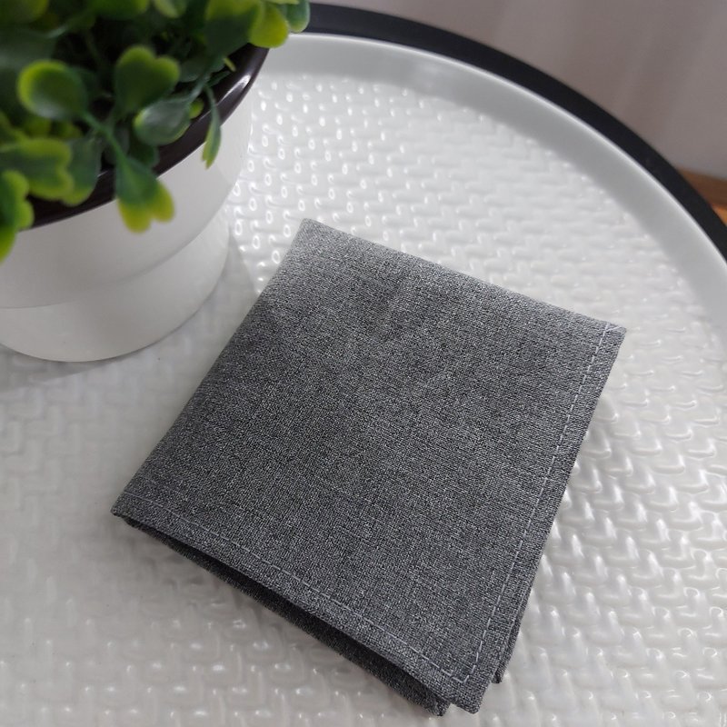 Pocket Square - Grey OS - 手帕 - 聚酯纖維 灰色