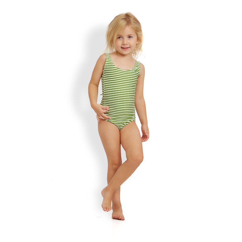 CHLOE 童裝: 絕對經典修身泳衣 - 兒童泳衣 - 其他材質 綠色