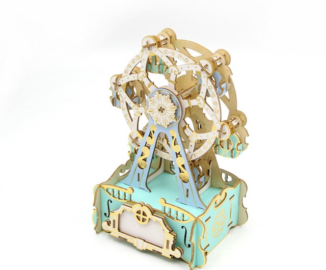 カスタムレタリング】Jigzle 3D木製パズル | カラフルな観覧車