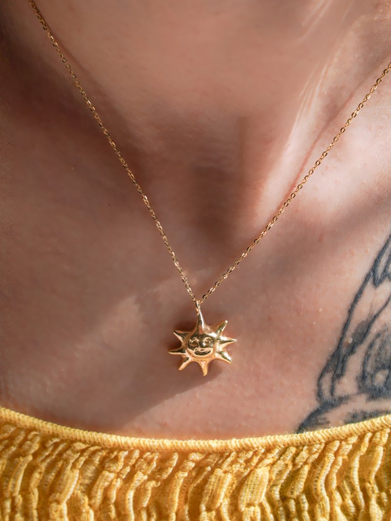 Baby Apollo Necklace - Gold - 項鍊 - 純銀 金色