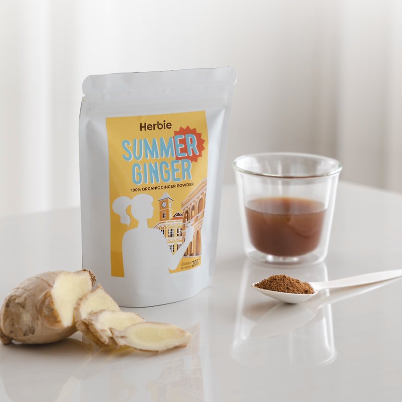Summer Ginger 200 g | Organic ginger powder - Fruit & Vegetable Juice - Plants & Flowers Yellow