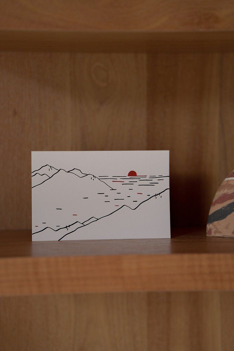 Bronzing Postcard-Tianchi Mountain Villa Sunset - Cards & Postcards - Paper White