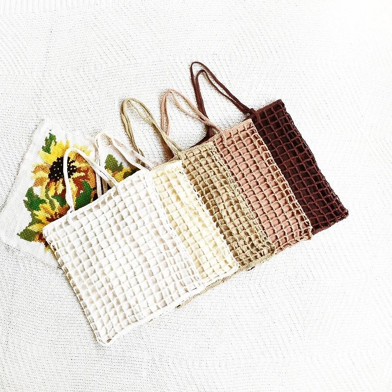 Linna Crochet Bag Earth Tone - Handbags & Totes - Cotton & Hemp Multicolor
