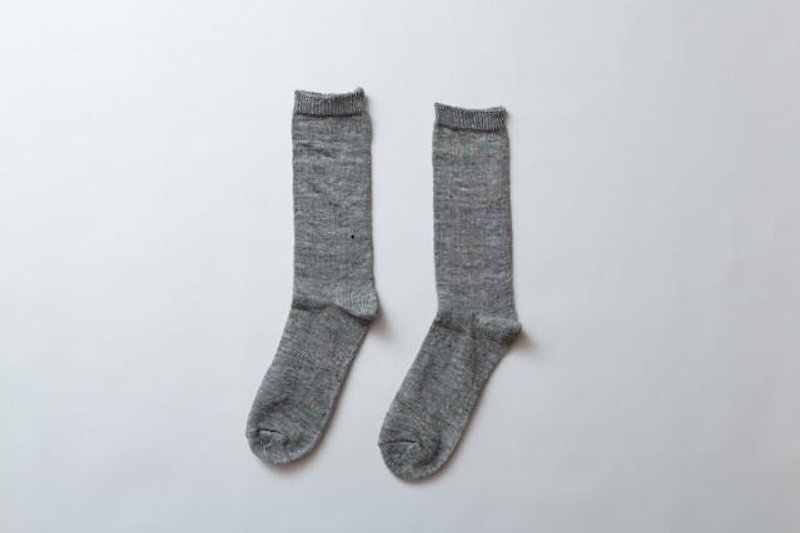Linen knit socks (light gray) Women - Other - Cotton & Hemp Gray
