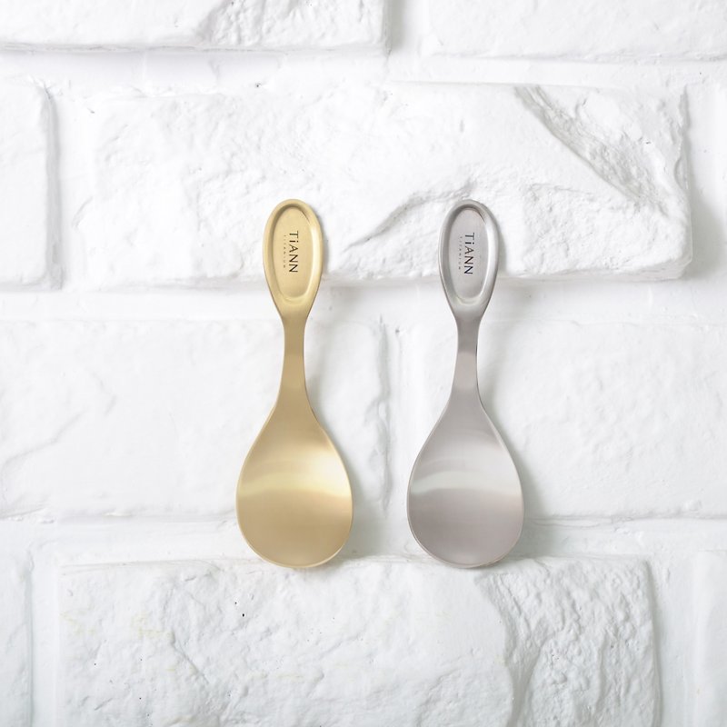 Titanium Spoon (Silvery Grey) - Cutlery & Flatware - Other Metals Silver