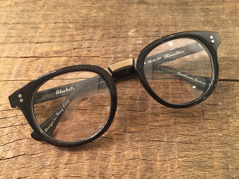 Absolute Vintage - Staunton Street(士丹頓街) 復古梨形板材幼框眼鏡 - Black 黑色 - 眼鏡/眼鏡框 - 塑膠 