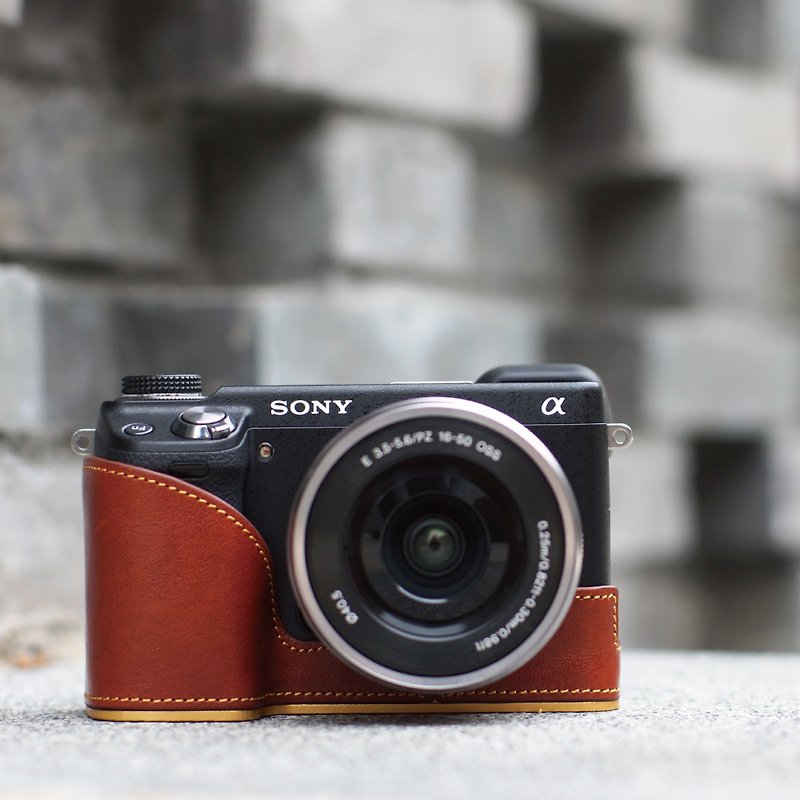SVEN Camera Body Case for SONY NEX-6【NG】 - กล้อง - หนังแท้ สีนำ้ตาล
