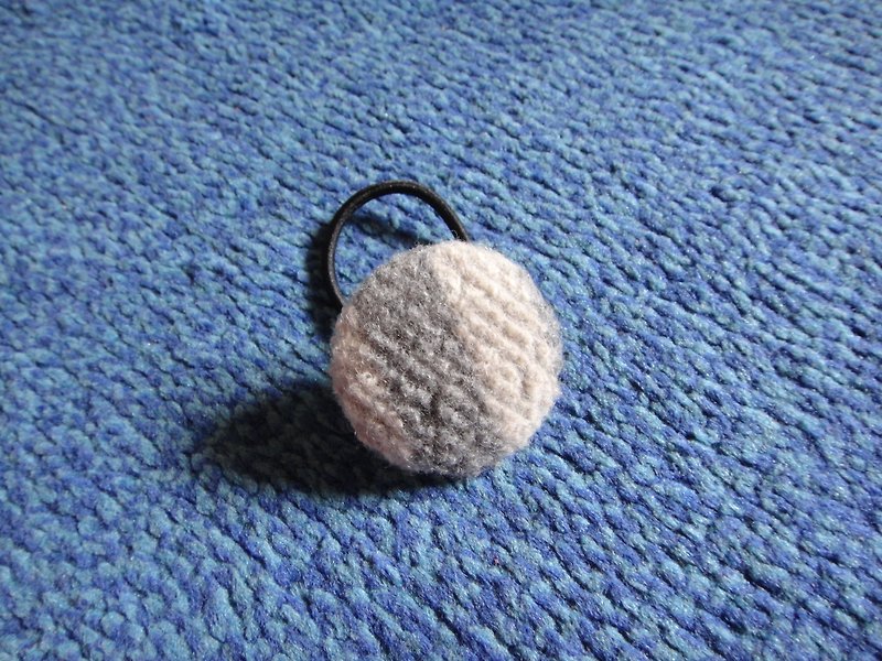Soft sweater button hair tie C58CIX24 - Hair Accessories - Polyester Gray