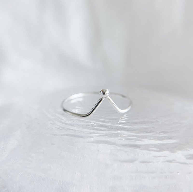 【Motto ring】To Learn Symbol 925 Silver Junior Ring - General Rings - Sterling Silver Silver