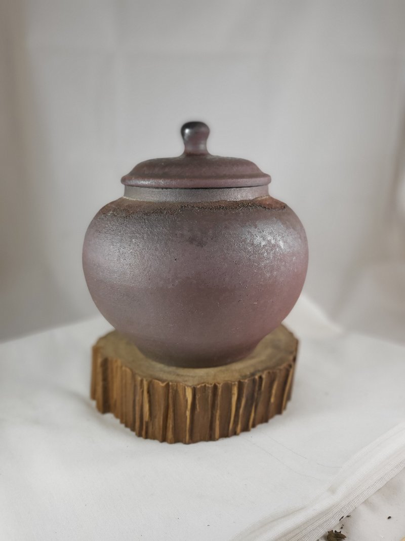 柴上茶倉可存五斤茶葉 - 茶壺/茶杯/茶具 - 陶 咖啡色