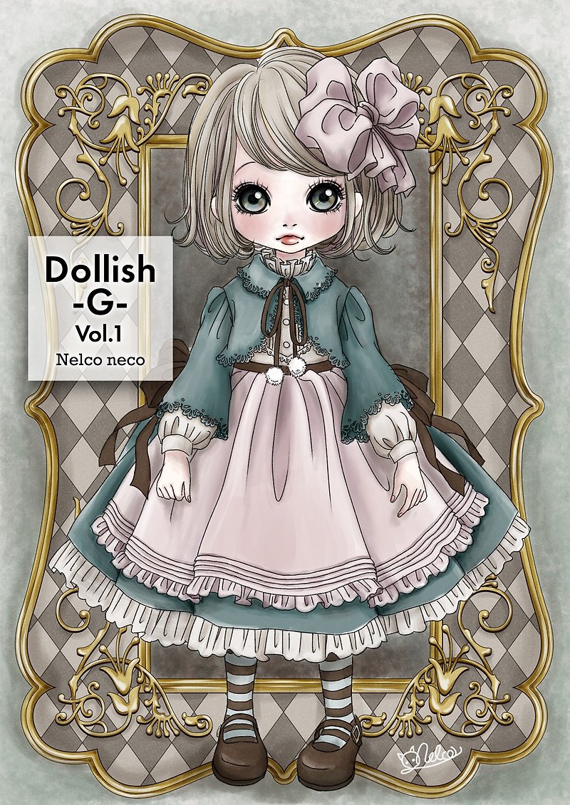 ネルコネコの大人の塗り絵 Dollish-G Vol.1 5種類5枚入り - 插畫/繪畫/寫字 - 紙 