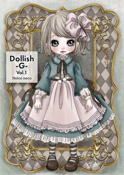 Nelco neco ネルコネコの大人の塗り絵 Dollish-G Vol.1 5種類5枚入り