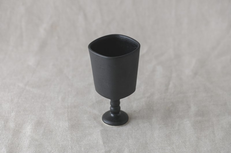 夜河 - 高腳杯 - 酒杯/酒器 - 陶 黑色