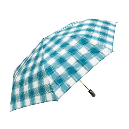 Prolla 保羅拉精品雨傘 Prolla金屬漆系列 復古格紋 色膠全遮光防曬抗UV 自動摺疊大傘面