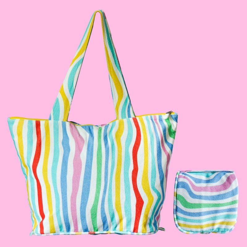 กระเป๋าผ้า RAINBOW STRIPES - อื่นๆ - ผ้าฝ้าย/ผ้าลินิน หลากหลายสี