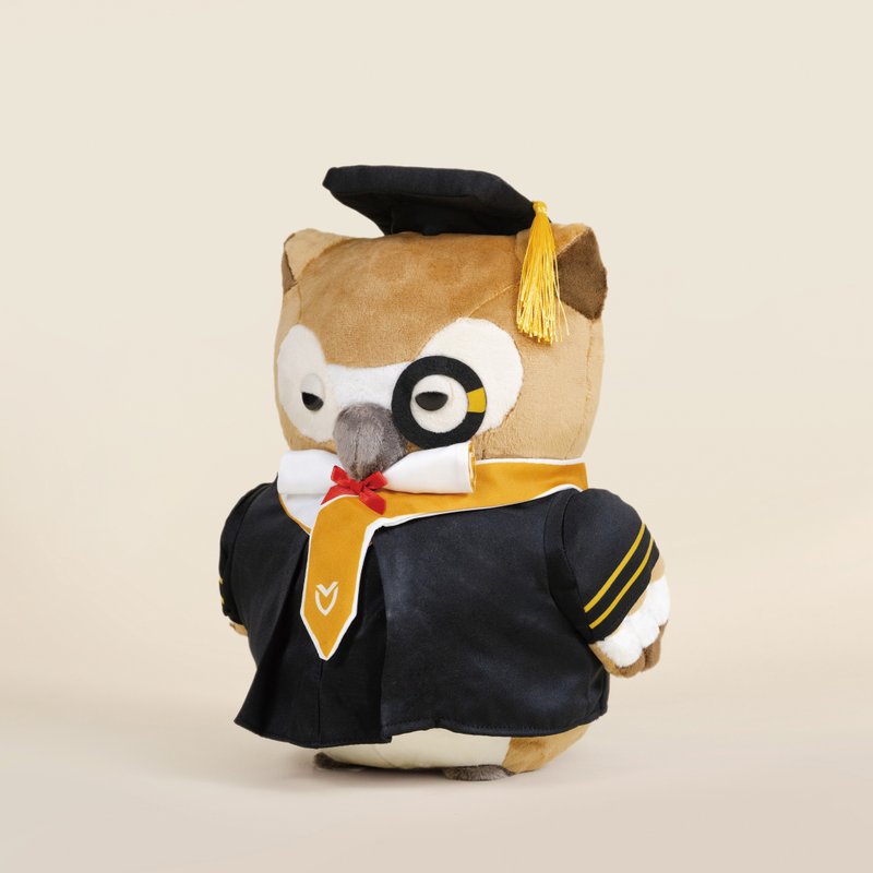 Bellzi | Graduation Owli 畢業服貓頭鷹 - 玩偶/公仔 - 其他人造纖維 咖啡色