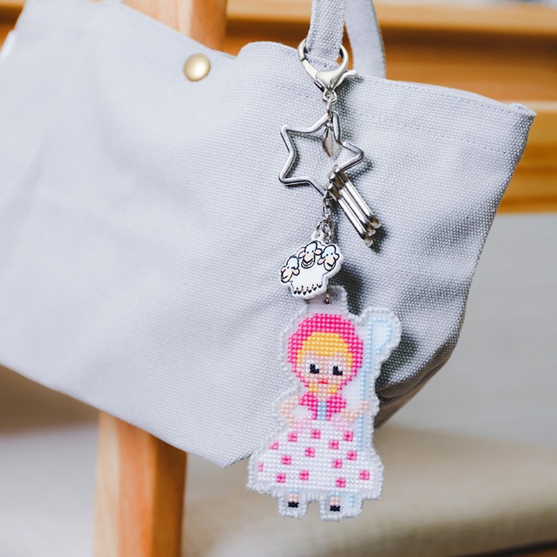 【Bo Peep】Disney Ornament - Cross Stitch Kit | Xiu Crafts - Knitting, Embroidery, Felted Wool & Sewing - Thread Pink