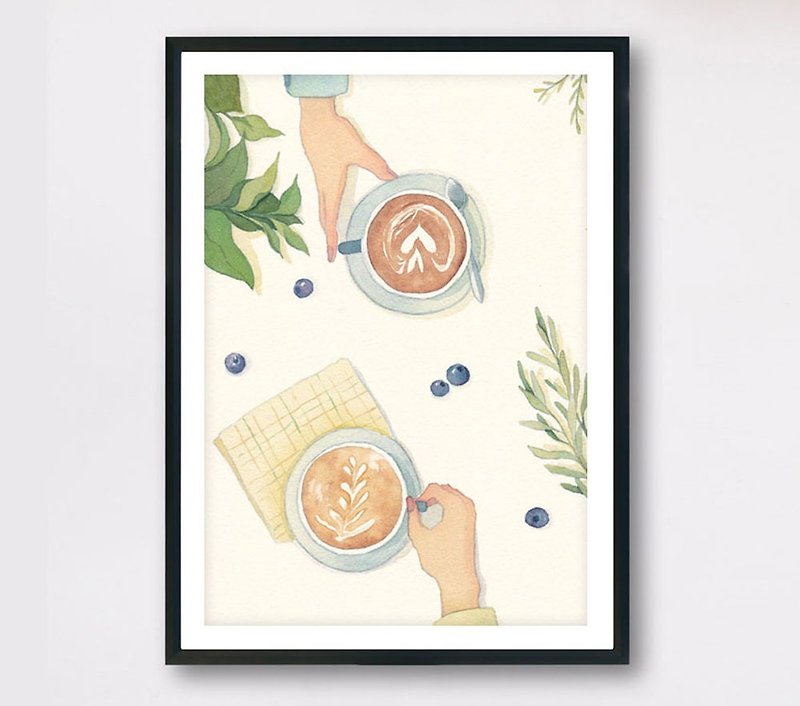 Taste - Slow living collection/ Art print (with cardboard frame) Wall decor - Posters - Paper White