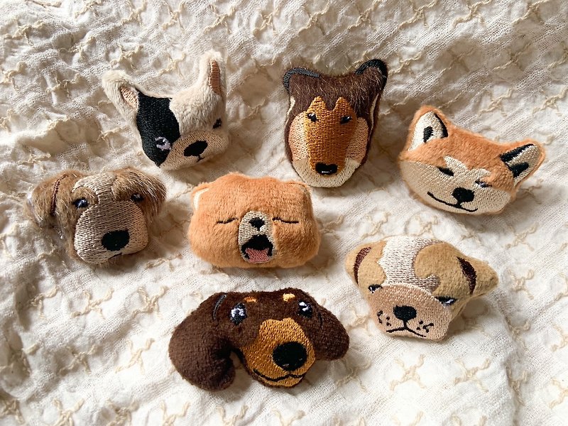 Urban pin dog collection / corgi / poodle / golden - Other - Other Materials Brown